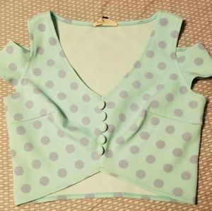 Polka dot crop top